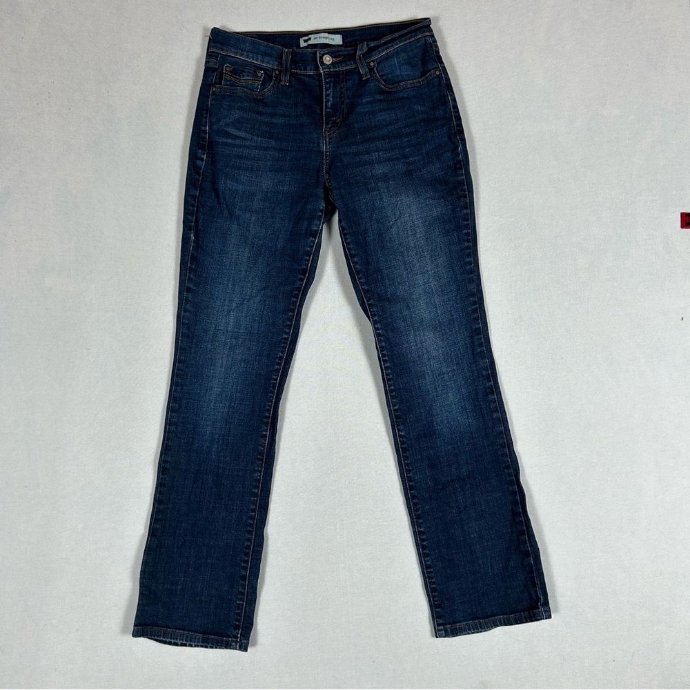 Levi's Women's Straight Leg Jeans in Dark Indigo Blue